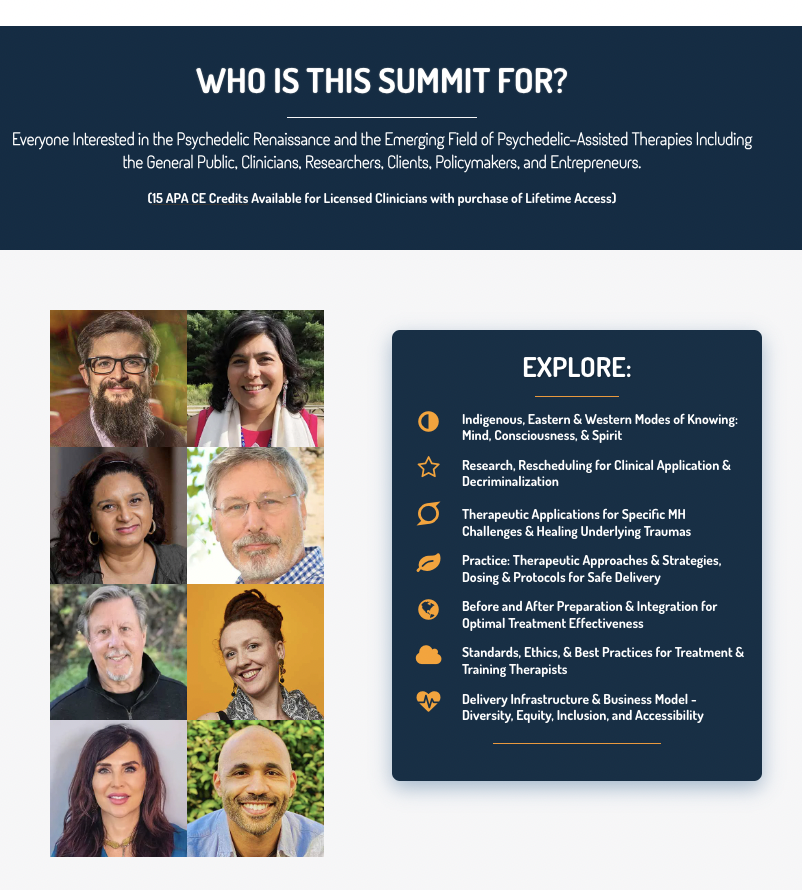 Psychedelic Assisted Therapy Global Summit Oct 2023