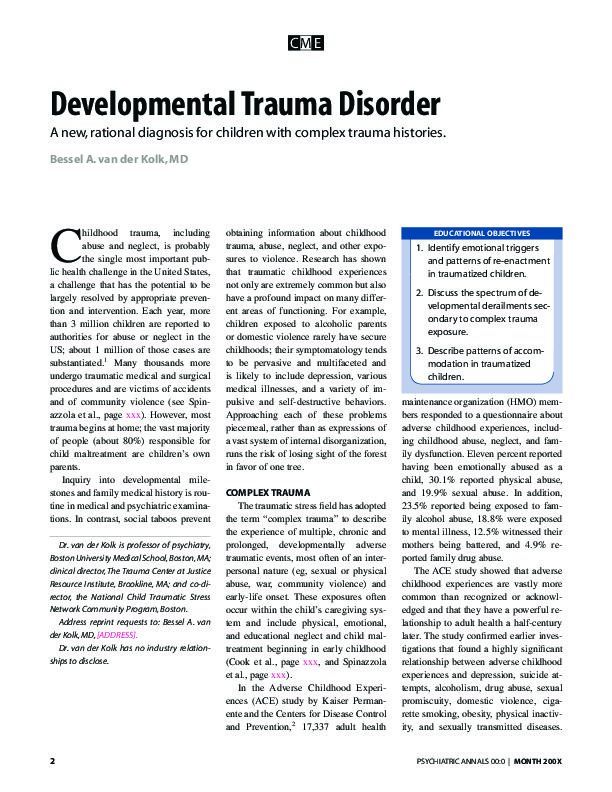 Developmental Trauma