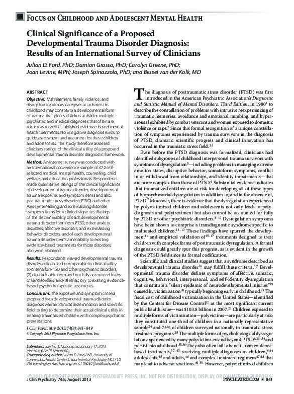 Clinical Significance of DTD Diagnosis